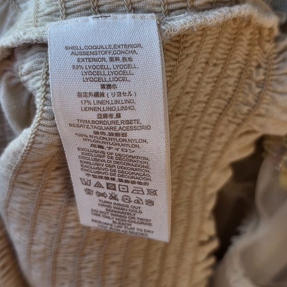 Free People Cream Blouse with Gold Embroidery - Picture 13 of 13